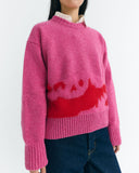 THINKING MU Petra knitted jumper pink women