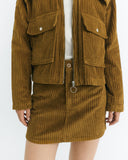 THINKING MU Kimmy corduroy skirt light oak women