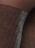 Swedish Stockings Lisa Rib Lurex Silver Black