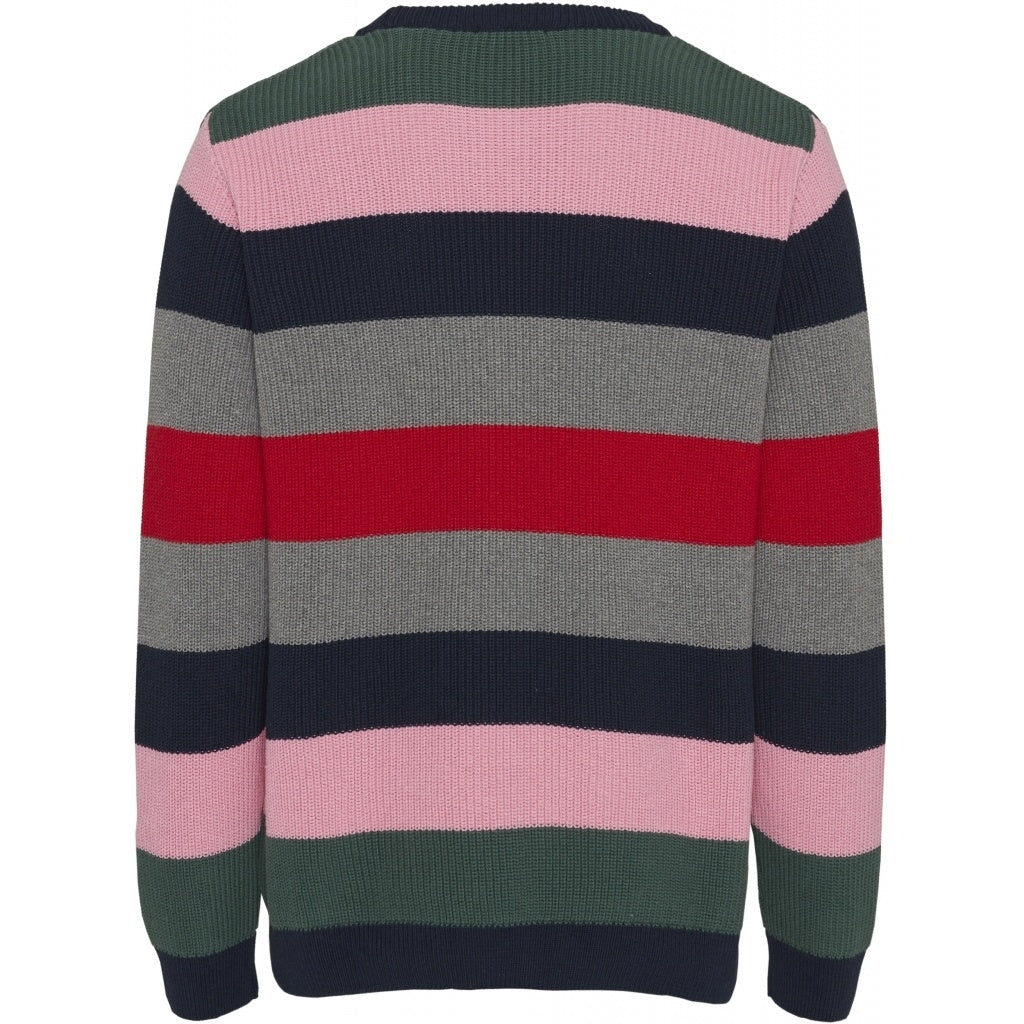 KCA 80589 Valley O-neck striped knit 1293 Scarlet