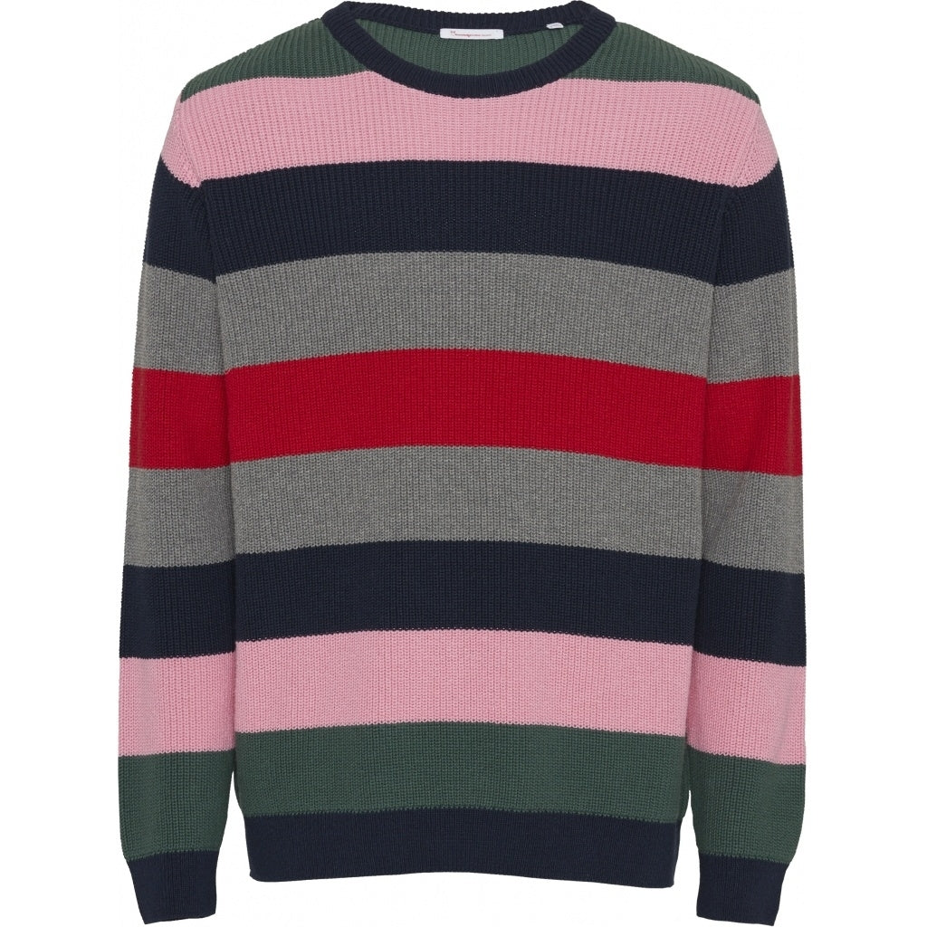 KCA 80589 Valley O-neck striped knit 1293 Scarlet