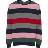 KCA 80589 Valley O-neck striped knit 1293 Scarlet