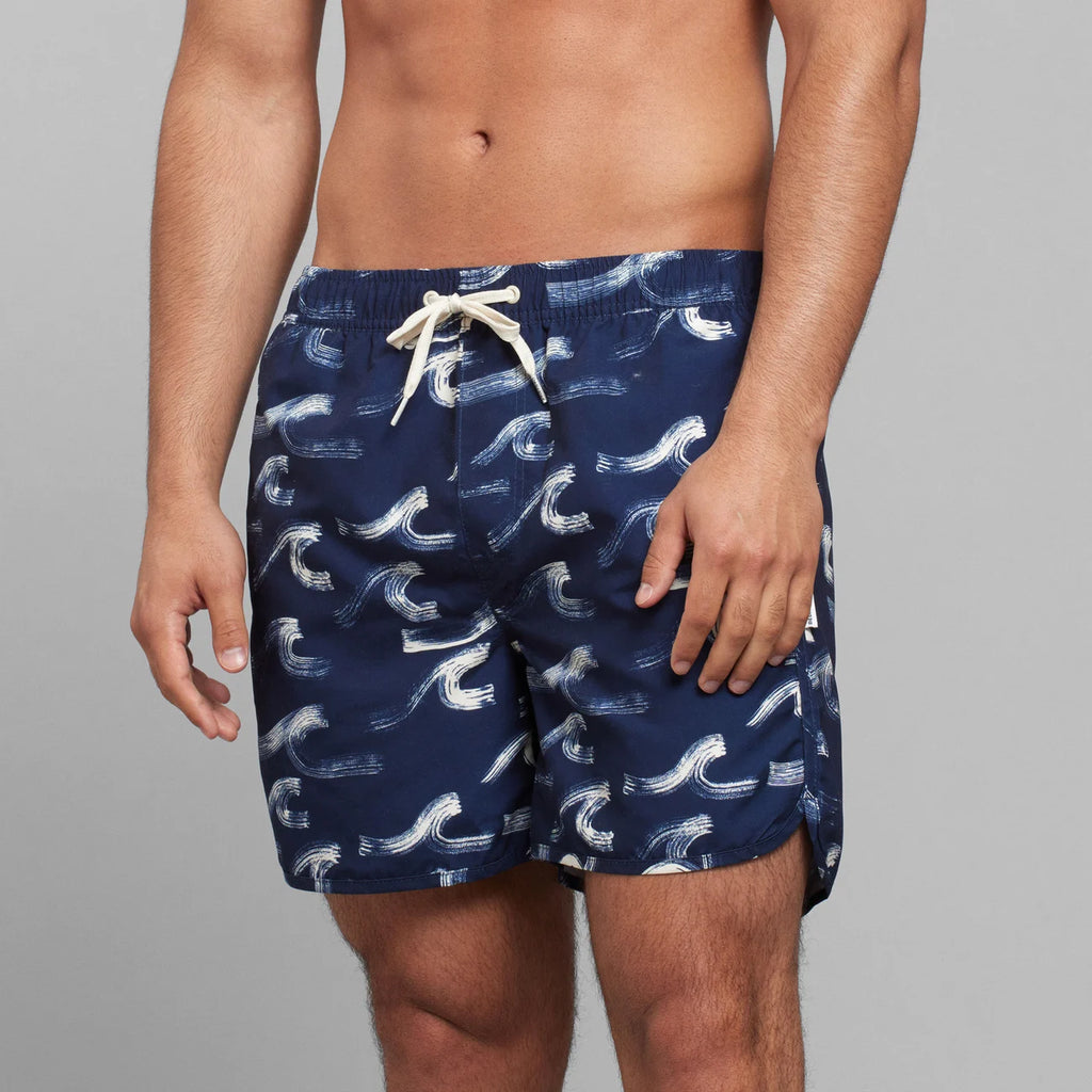 DEDICATED Sandhamn swim shorts Brushed waves men