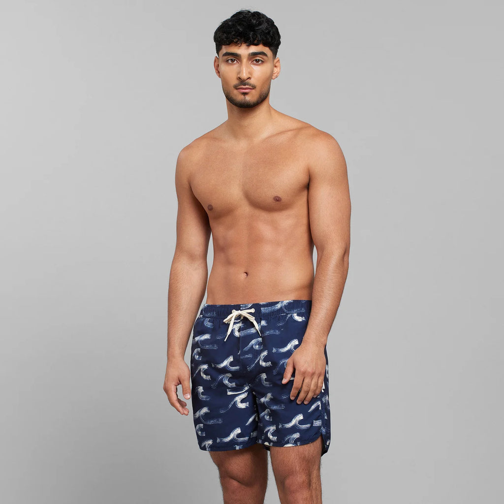 DEDICATED Sandhamn swim shorts Brushed waves men