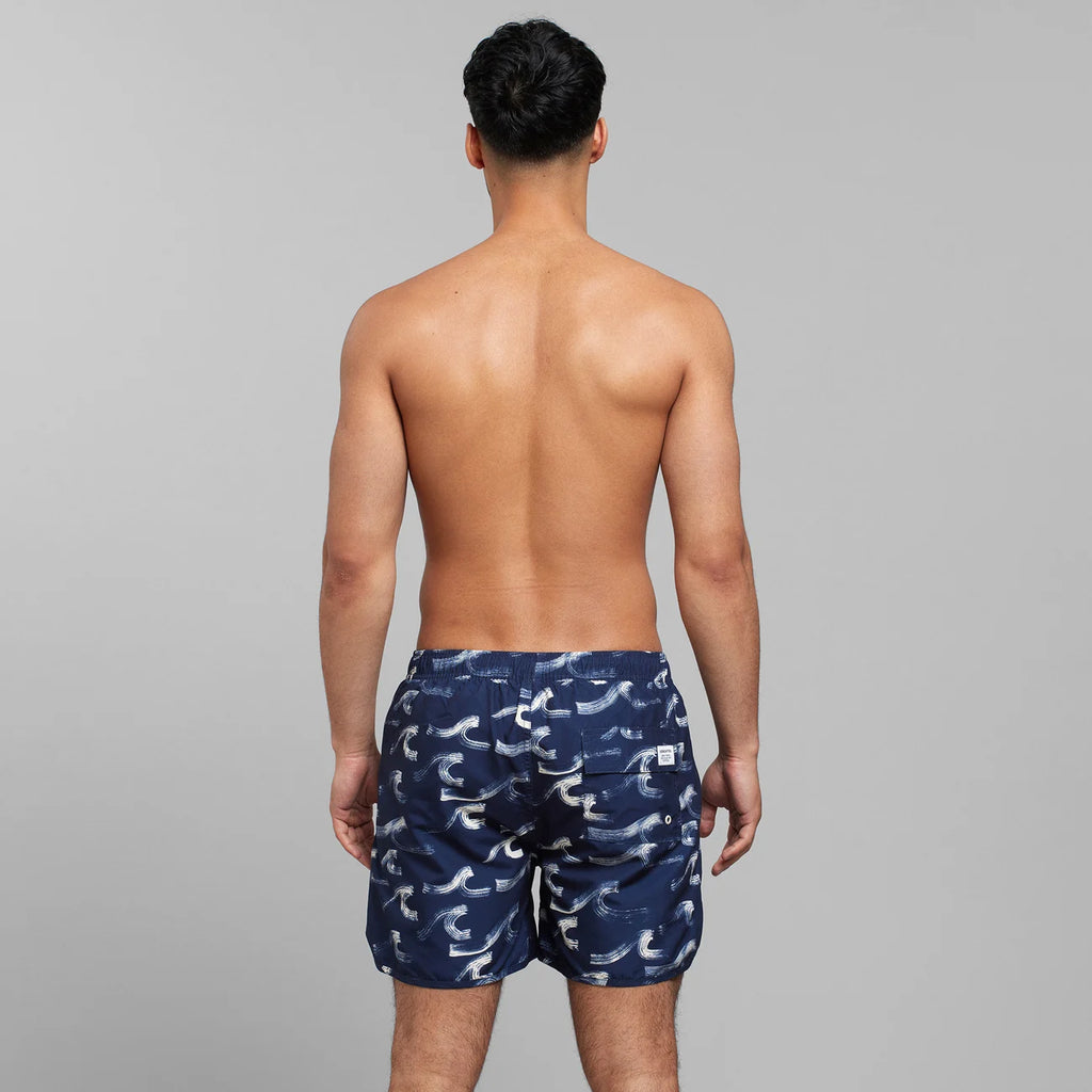DEDICATED Sandhamn swim shorts Brushed waves men
