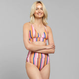 DEDICATED Alva bikini top Irregular stripe multi color women