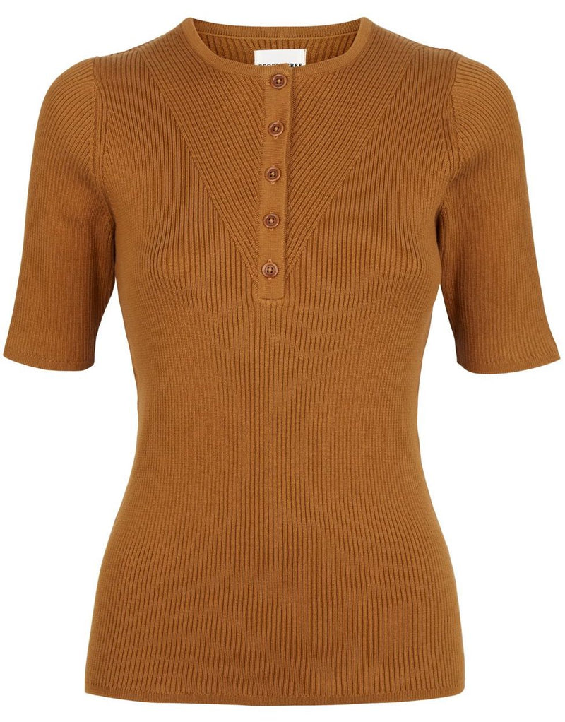 PEOPLE TREE Judith Knitted top hazelnut C302UG.BN1