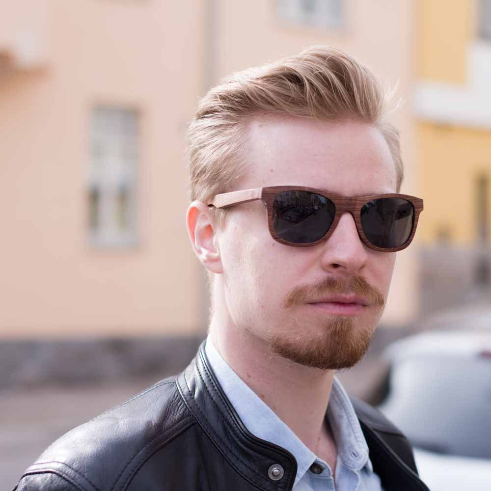 AARNI Blues sunglasses rosewood polarized lenses