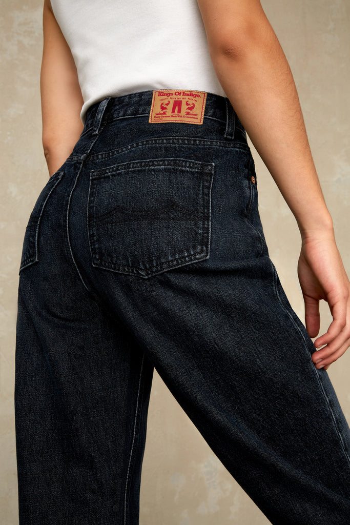 Kings of Indigo Caroline cropped clean Burgos recycled night women