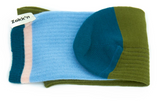 Zokk'n Sylvain SINGLE SOCK blue and olive