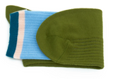 Zokk'n Sylvain SINGLE SOCK blue and olive