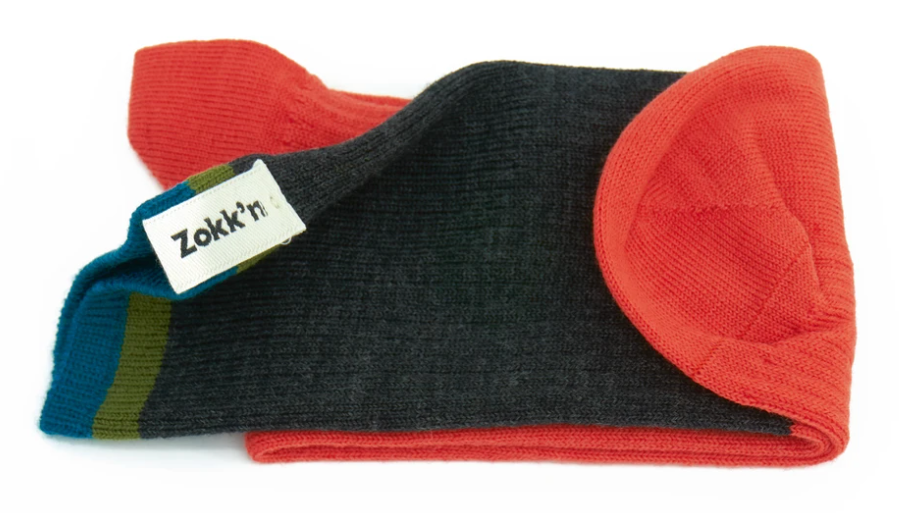 Zokk'n Claude SINGLE SOCK coral and phantom