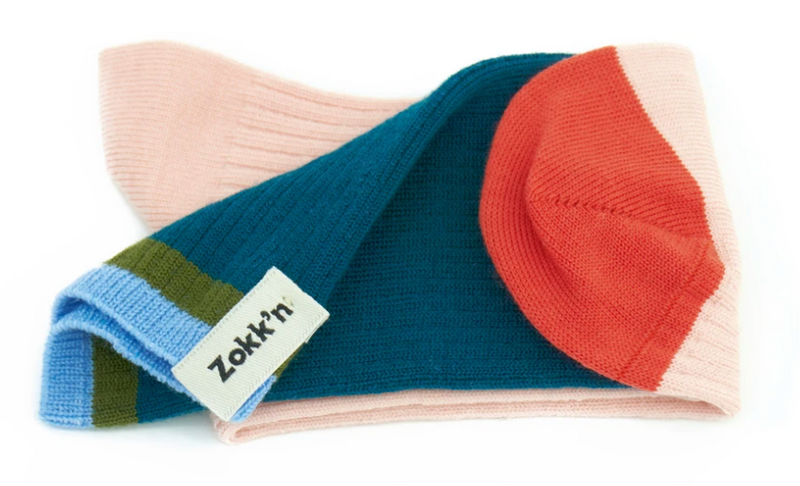 Zokk'n Marcella SINGLE SOCK pink and blue