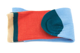 Zokk'n Jules SINGLE SOCK coral and blue
