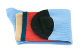 Zokk'n Jules SINGLE SOCK coral and blue