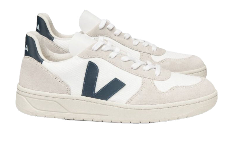 VEJA V-10 b-mesh white nautico men