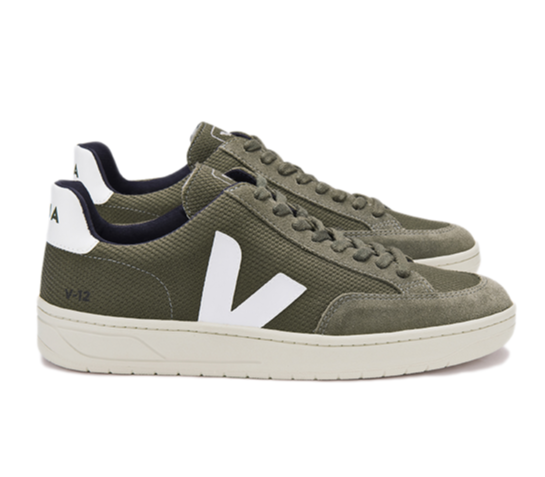 VEJA V-12 Mesh Olive white women