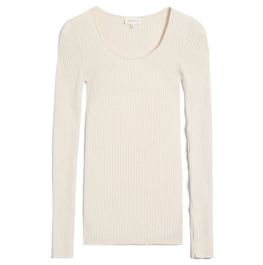 ARMEDANGELS Alaania crewneck top oatmilk