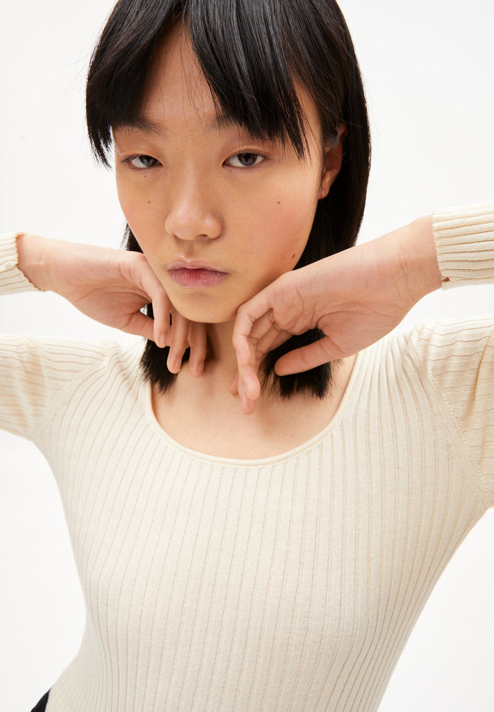 ARMEDANGELS Alaania crewneck top oatmilk