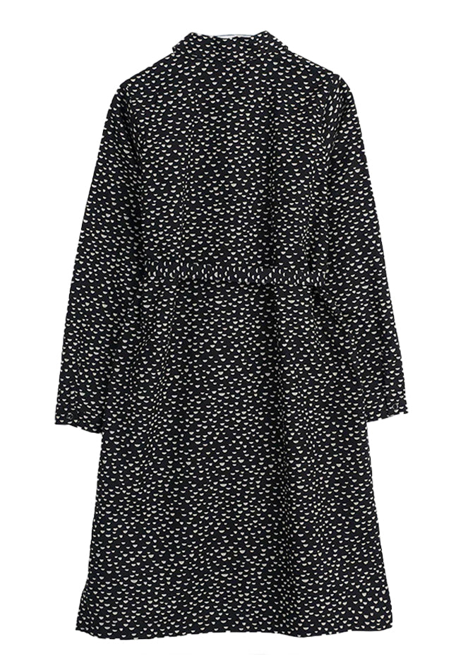 PAPU Shirt Dress Mini Beans Black Cream Women