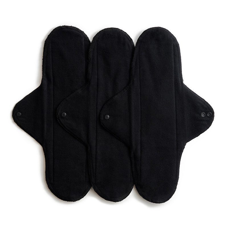 Imse Vimse Sanitary Pads Night Black, set of 3, washable