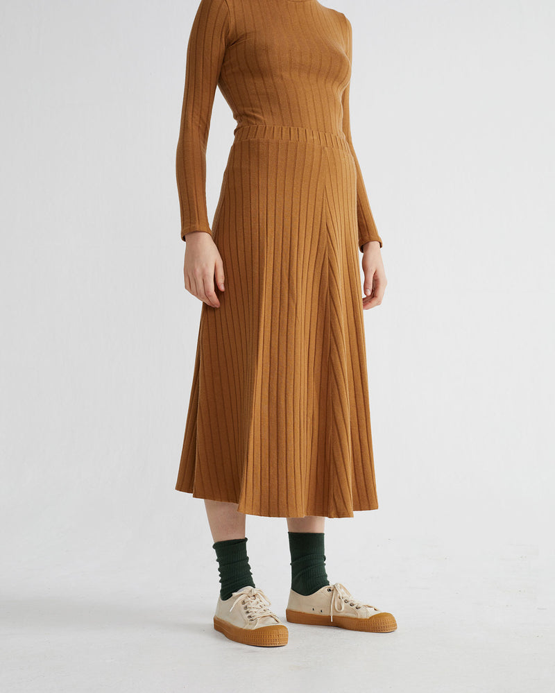 THINKING MU Trash Satis skirt camel Women