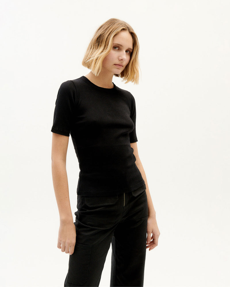 THINKING MU Dakota rib top black women