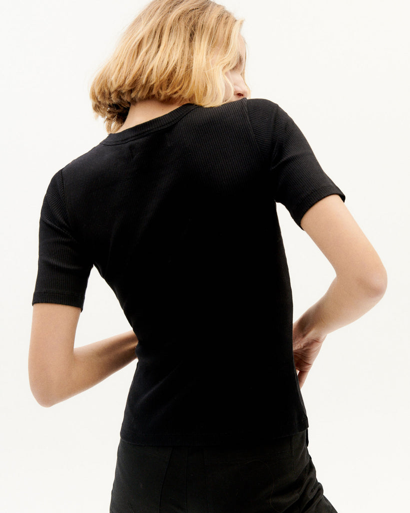 THINKING MU Dakota rib top black women