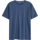 KCA 1010012 Narrow striped slub T-shirt 8021 blue stripe men