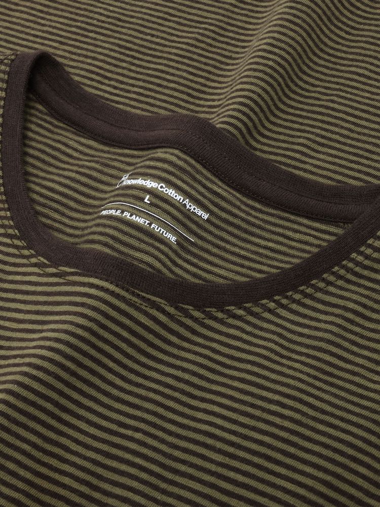 KCA 1010053 Organic cotton striped t-shirt 8037 green stripe men