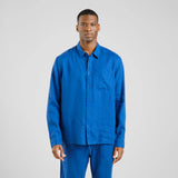 DEDICATED Rute linen shirt limoges blue men