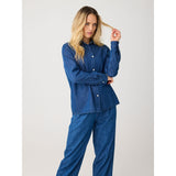 KCA 2090077 organic cotton denim shirt 3059 dark blue denim women