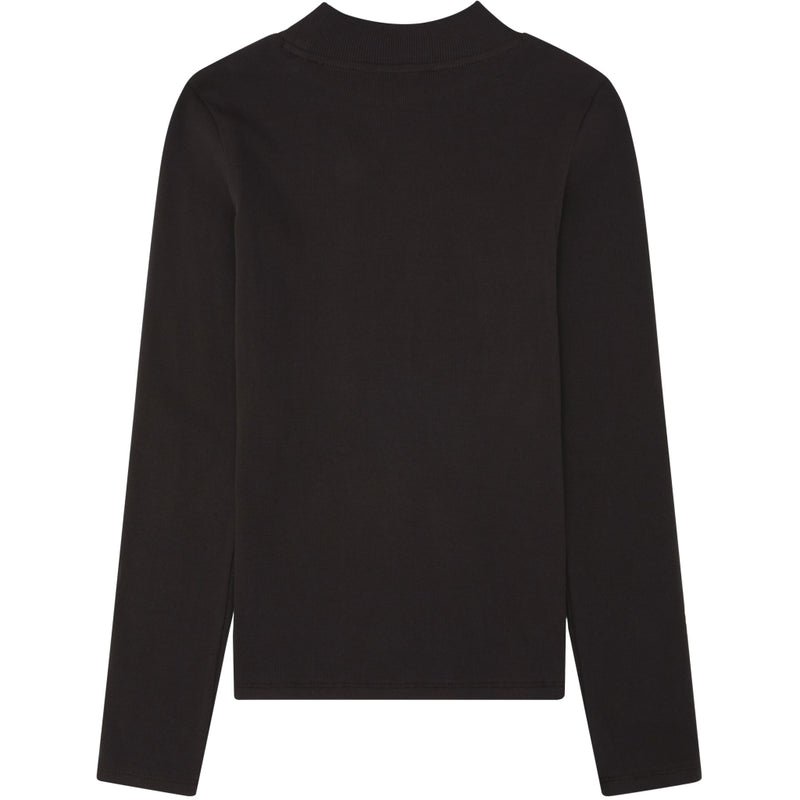 KCA 100076 Rib high neck long sleeved 1487 chocolate torte women