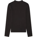 KCA 100076 Rib high neck long sleeved 1487 chocolate torte women