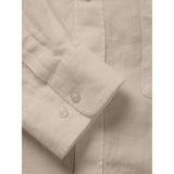 KCA 1090011 Regular linen shirt 1449 Light feather grey men