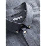 KCA 1090005 Regular linen shirt 1001 Total eclipse men