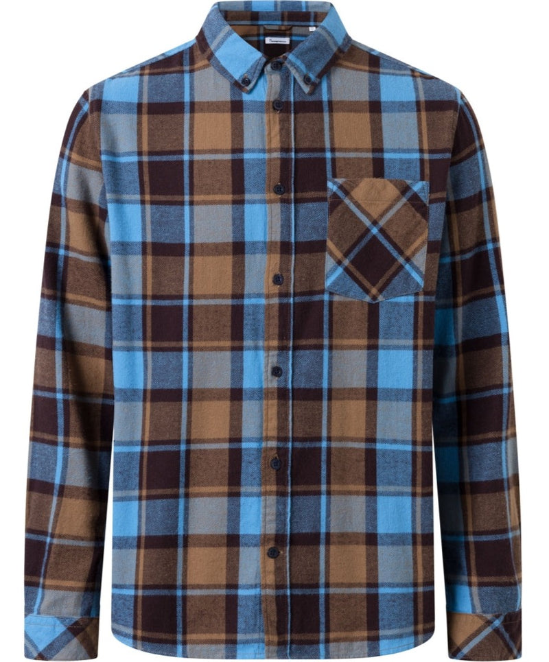 KCA 1090059 Regular fit checkered shirt 7026 brown check men