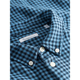KCA 1090054 Regular fit double layer checkered shirt 7021 blue check men