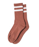 KLITMØLLER Retro cotton socks burnt sienna cream unisex