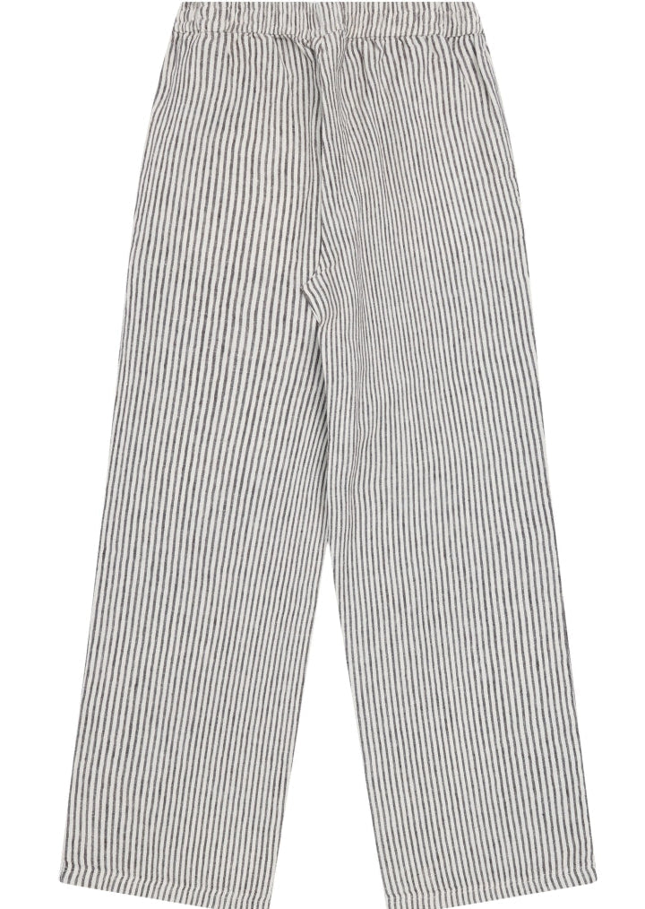 KCA 2070094 Posey wide linen pants 8035 dark brown stripe women