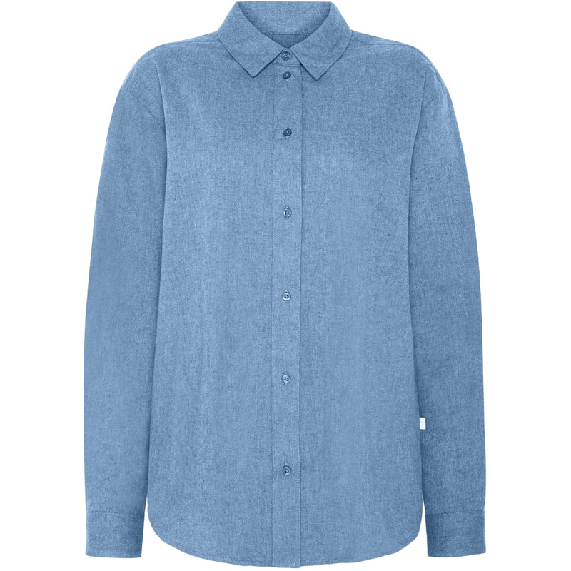 KCA 2090057 Organic cotton flannel shirt 1188 dark denim women