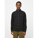 KCA 1090057 Regular fit small checkered shirt 7021 blue check men