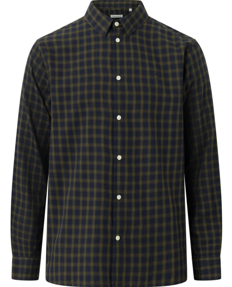 KCA 1090057 Regular fit small checkered shirt 7021 blue check men