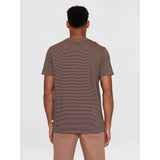 KCA 1010012 Narrow striped slub T-shirt 8026 brown stripe men