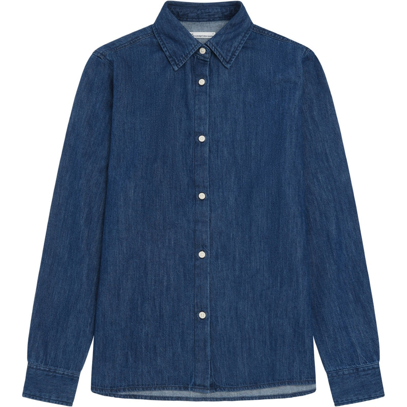KCA 2090077 organic cotton denim shirt 3059 dark blue denim women