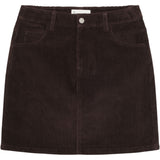 KCA 2040019 Organic cotton corduroy skirt 1487 chocolate torte women