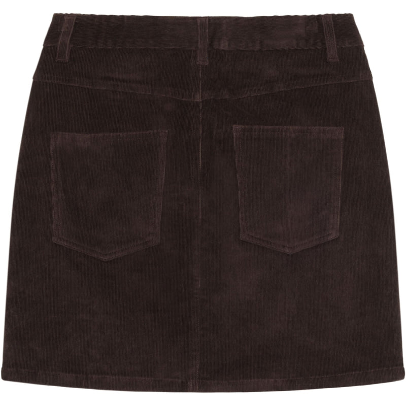 KCA 2040019 Organic cotton corduroy skirt 1487 chocolate torte women