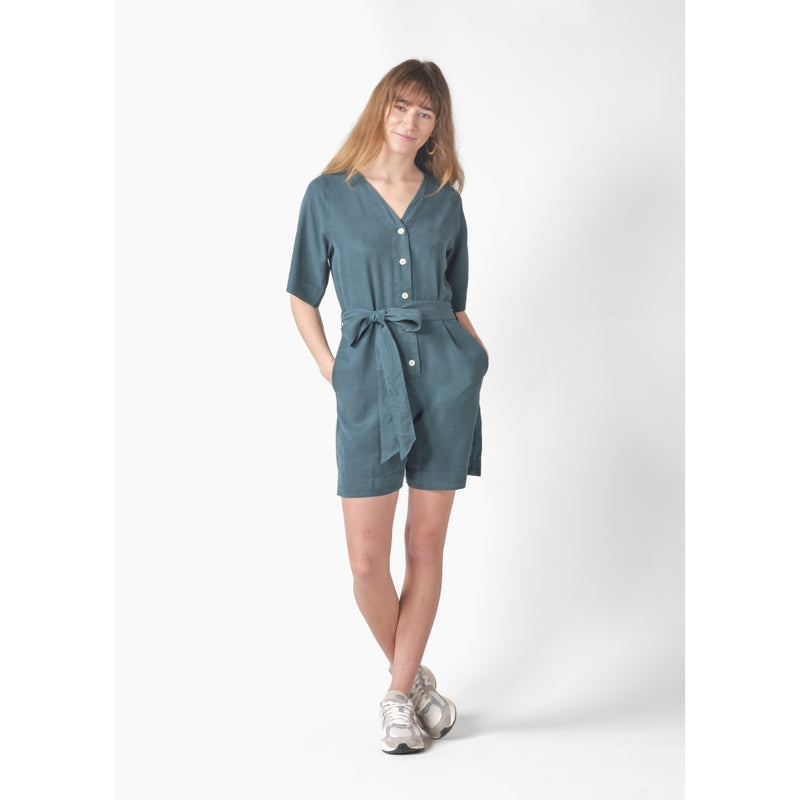 KLITMØLLER Marna short jumpsuit moss green women