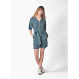 KLITMØLLER Marna short jumpsuit moss green women