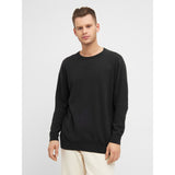 KCA 1080015 Cotton hemp mix O-neck single knit 1300 black jet men